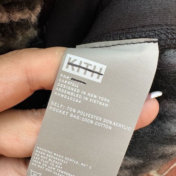 Kith Waverly Multi Monogram Fleece Black men's XXL NWOT - Picture 5 of 8